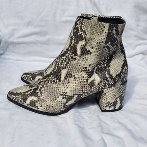 NEW Madden Girl snakeskin print booties